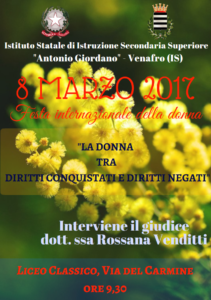 8 marzo 2017 liceo classico Venafro