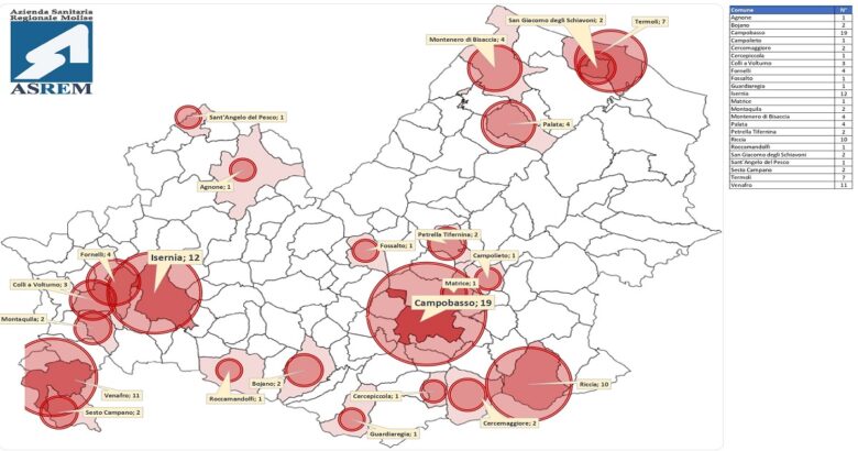 Coronavirus, Molise, dati, comune per comune, comuni molisani, Covid free